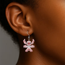 Load image into Gallery viewer, “Embrace Your Unique Style with Blue Floral Alien Earrings” - Personalized Gifts for Cartoon Fans Earrings PopCulturePrints
