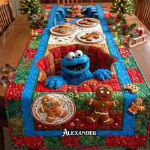 Load image into Gallery viewer, “The Sweetest Holiday Treats!” - Crumb-Snatcher And Great Cookies Quilted Table Runner - Personalized Christmas Gifts
