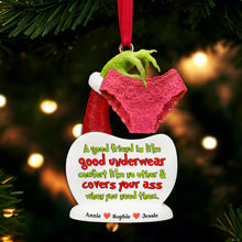 Load image into Gallery viewer, A Good Friend is Like Good Underwear - Personalized Acrylic Ornament for Best Friends Ornament PopCulturePrints
