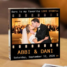 Load image into Gallery viewer, Personalized Acrylic Plaque - &#39;Ours Is My Favorite Love Story&#39; Decorative Plaques PopCulturePrints
