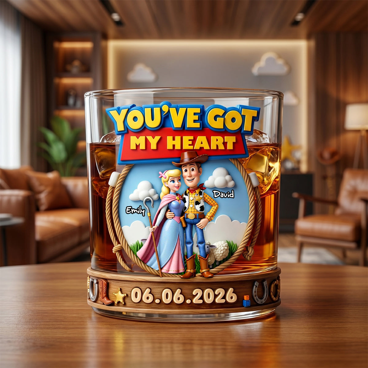 You've Got My Heart - Personalized Love Couple Drinking Glass