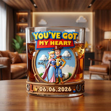 Load image into Gallery viewer, You've Got My Heart - Personalized Love Couple Drinking Glass
