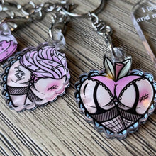 Load image into Gallery viewer, Personalized Couple Tag Keychain - Love Your Body &amp; Mind Keychains PopCulturePrints
