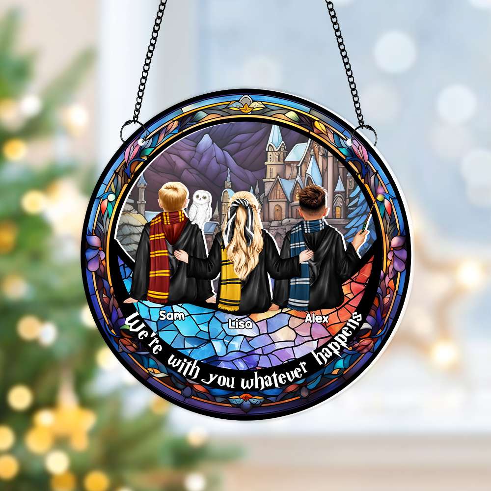 Personalized Wizard Fan Suncatcher Ornament - Custom Gift for Friends