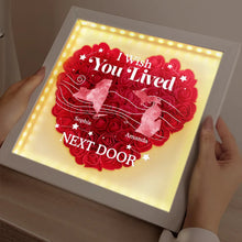 Load image into Gallery viewer, When You Are Family, The Miles Don&#39;t Matter - Personalized LED Light Flower Shadow Box - Gift for Mom, Grandma, and Loved Ones LED Light Flower Shadow Box PopCulturePrints
