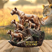 Load image into Gallery viewer, Mother&#39;s Day Lion Mom and Kids Plaque - Personalized Gift for Moms and Grandmas Shaped Plaques PopCulturePrints

