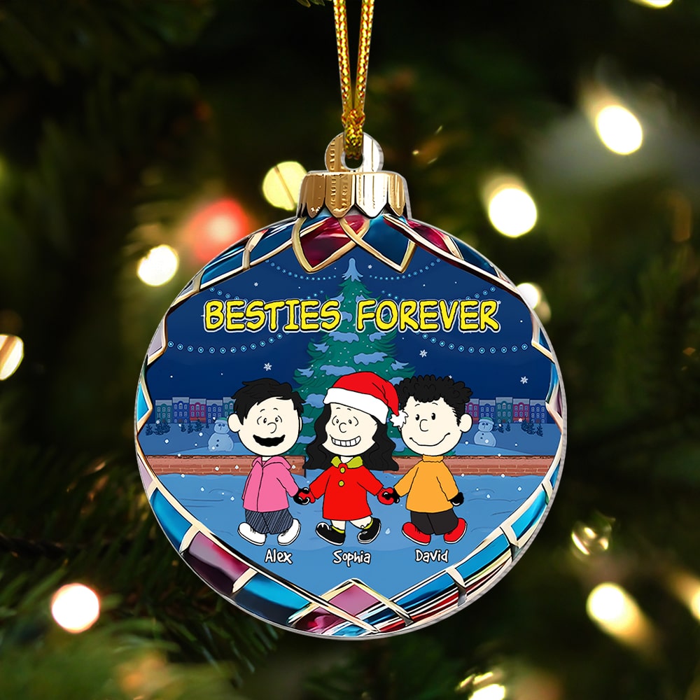 Customizable Best Friends Christmas Ornament