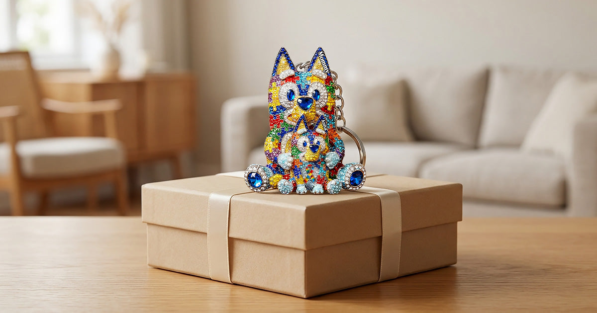 “Celebrate Uniqueness with Pride” - Autism Awareness Keychain - Personalized Gift for Loved Ones