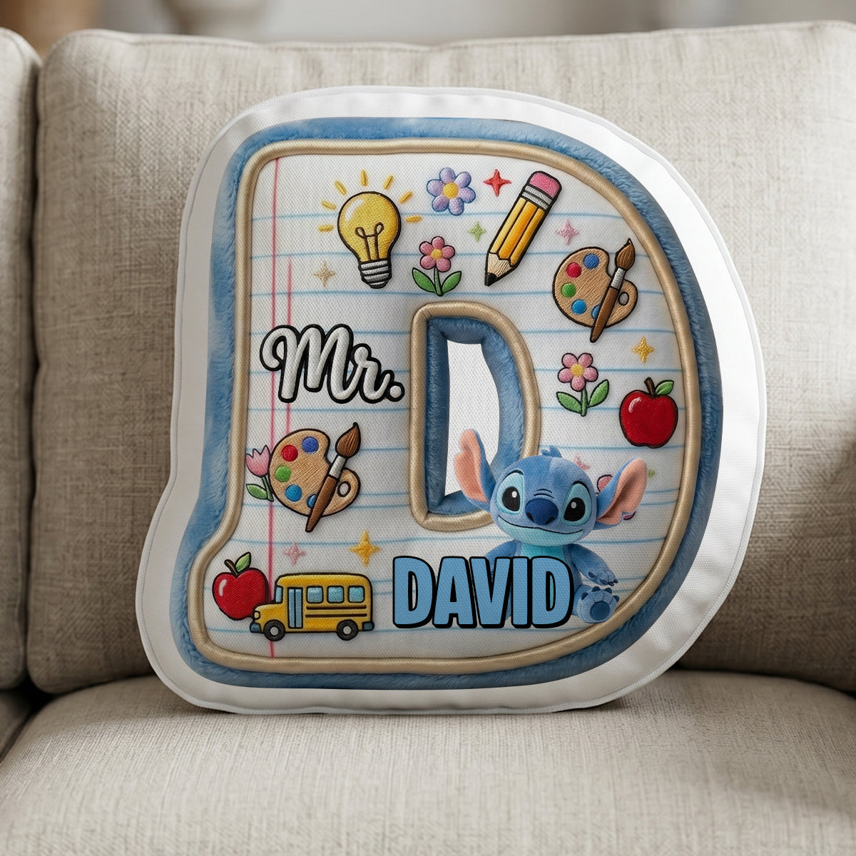 Celebrate Teaching with Heart - Classroom Letter Custom Pillow - Personalized Gifts for Teachers