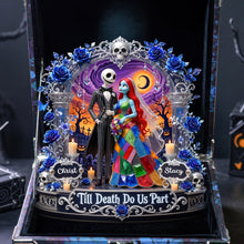 Load image into Gallery viewer, "Till Death Do Us Part" - Spooky Couple Acrylic Plaque - Personalized Gift for Couples, Customizable for Any Occasion
