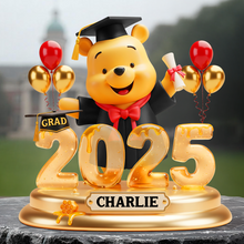 Load image into Gallery viewer, Celebrate Your Achievement! Bear Graduation Plaque - Personalized Gifts For Graduates Shaped Plaques PopCulturePrints
