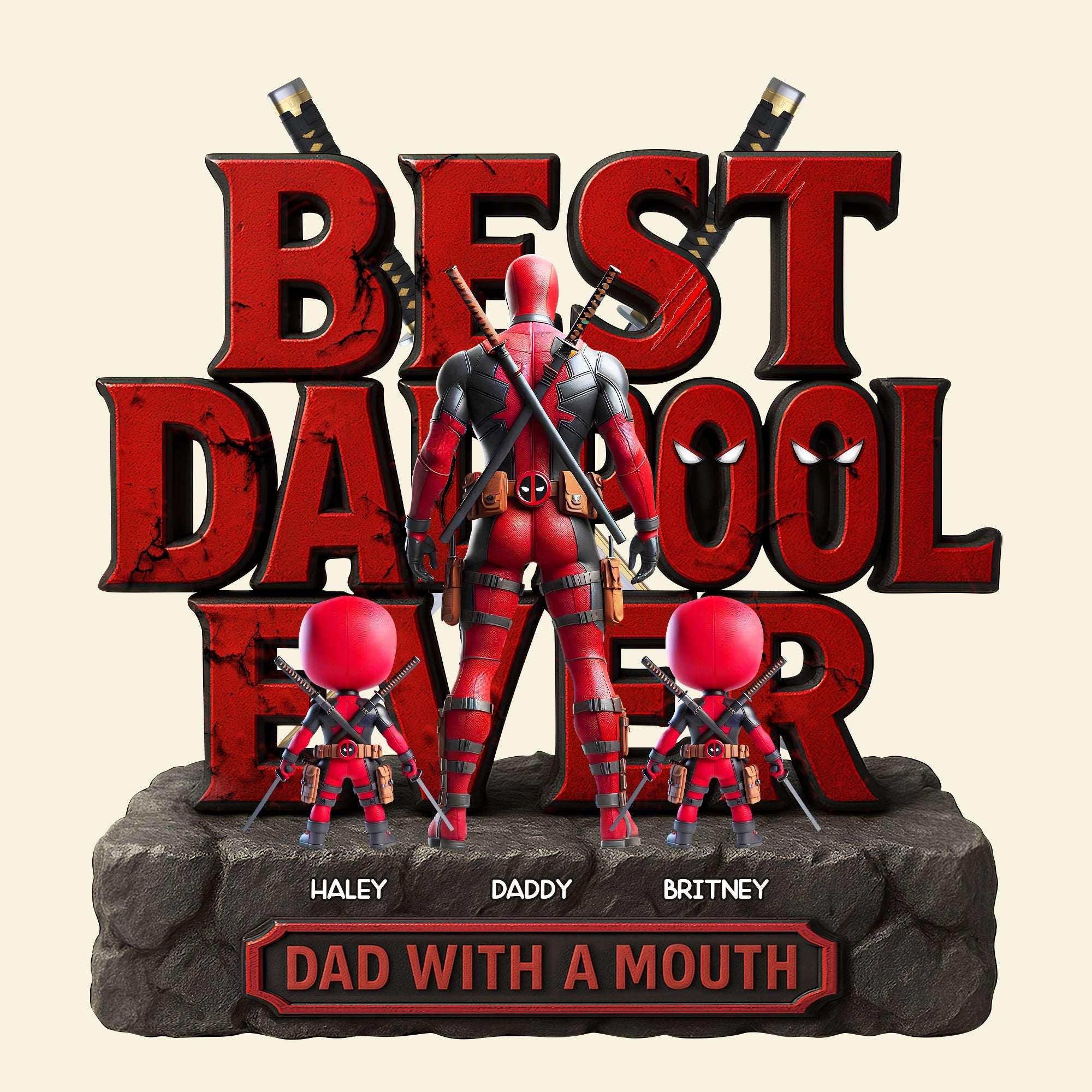 Best Dad Ever Acrylic Plaque - Personalized Gift for Dad, Grandpa & More Shaped Plaques PopCulturePrints