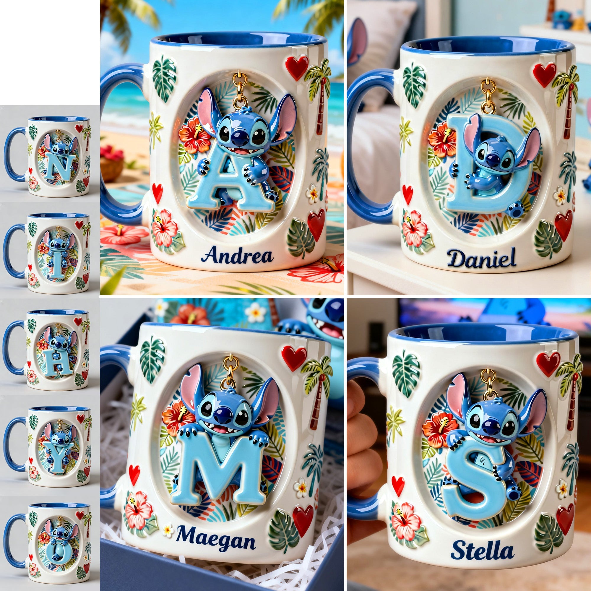 Cute Alien Alphabet Initial Letters Accent Mug - Perfect Personalized Gift for Any Occasion Coffee Mug PopCulturePrints