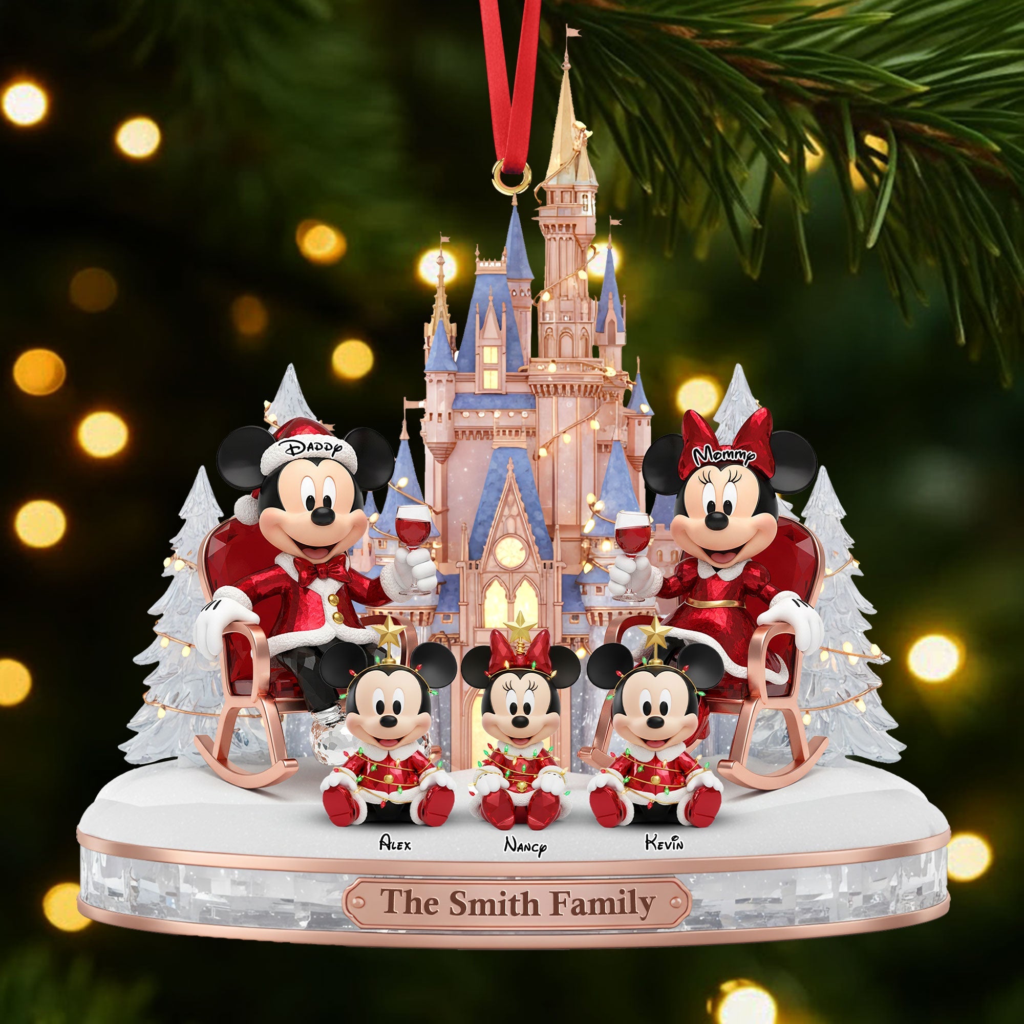 “Celebrate Family Togetherness” - Personalized Family Christmas Ornament - Custom Gift for Parents, Kids, and Loved Ones Ornament PopCulturePrints