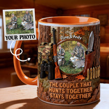 Load image into Gallery viewer, The Couple That Hunts Together Stays Together - Personalized Hunting Couple Coffee Mug Coffee Mug PopCulturePrints
