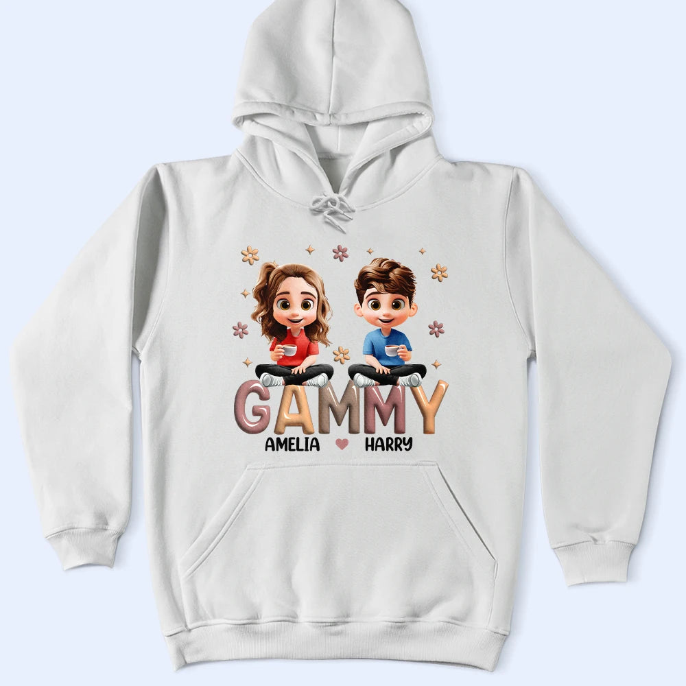 Grandma's Joy: Personalized Cartoon T-Shirt - Gift for Grandma, Perfect for Mother's Day T-shirt PopCulturePrints