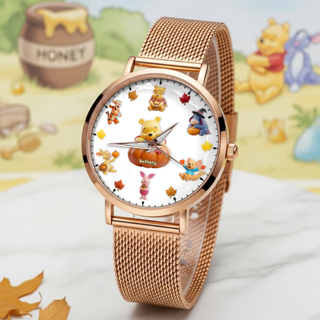 Time for Fun! Cute Cartoon Mesh Strap Quartz Watch - Personalized Gift for Cartoon Lovers Quartz Watch PopCulturePrints