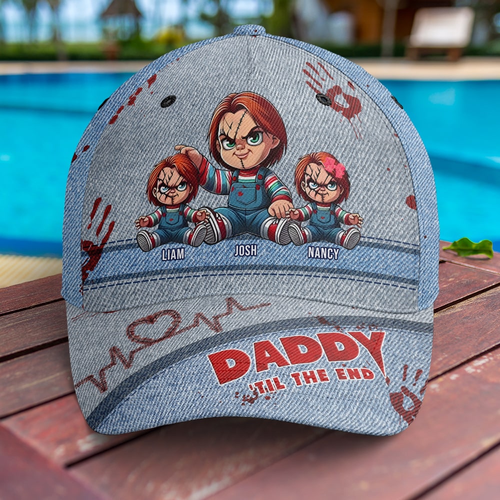 Personalized Classic Cap for Dad - Horror Movie Theme