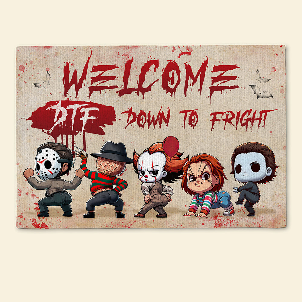 Welcome DTF Horror Characters Doormat