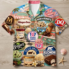 Load image into Gallery viewer, Chill Out in Style: Sweet Summer Hawaiian Shirt - Personalized Gifts for Ice Cream Lovers
