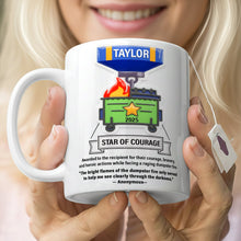 Load image into Gallery viewer, Star of Courage Mug - Personalized Coworker Gift for Every Occasion Coffee Mug PopCulturePrints
