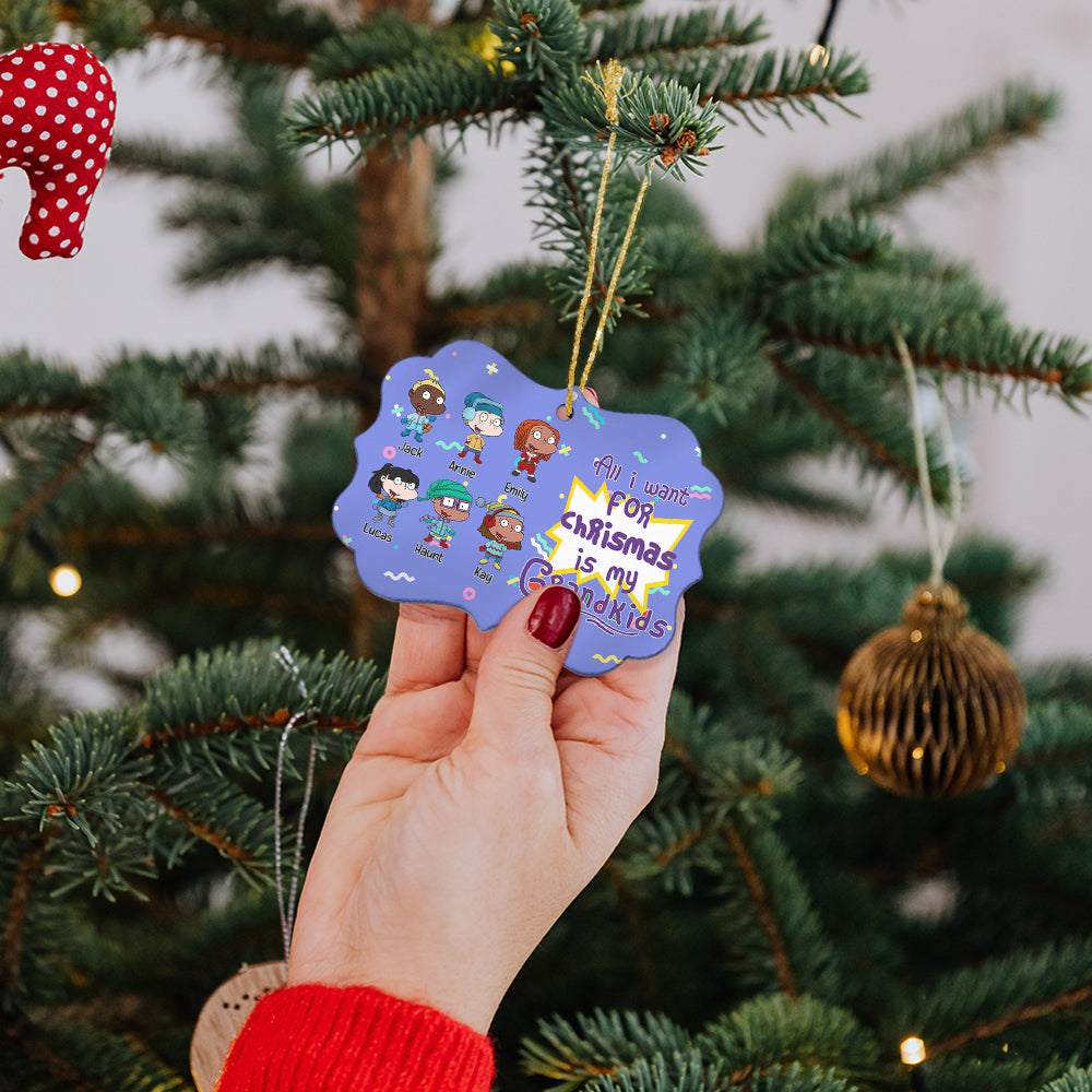 Personalized Christmas Ornament for Grandma - Grandkids Design Ornament PopCulturePrints