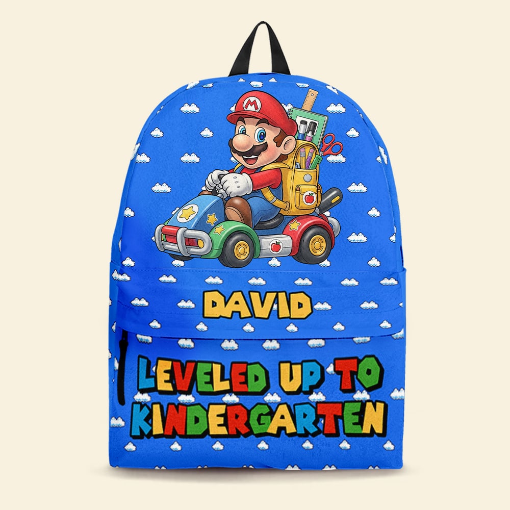 Level Up Backpack – Personalized Gifts for Kids Backpack PopCulturePrints