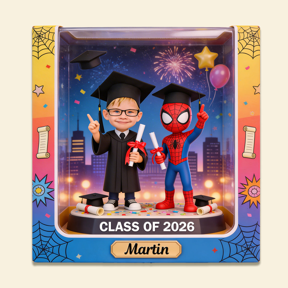 Celebrate Achievement with a Personalized Touch - My Hero Graduation Acrylic Plaque - Custom Photo Gifts for Graduates Shaped Plaques PopCulturePrints