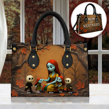 Load image into Gallery viewer, &quot;Embrace the Nightmares with Love&quot; - Personalized Leather Bag for Mom, Grandma, and More Leather Bag PopCulturePrints
