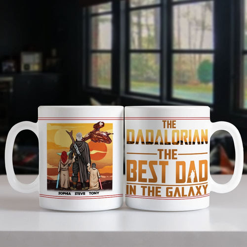 The Dadalorian Personalized Mug - Best Dad in the Galaxy Coffee Mug PopCulturePrints