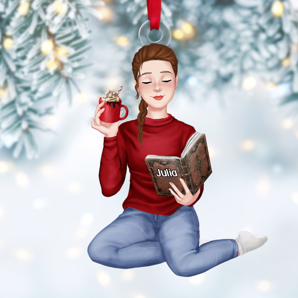 Customizable Christmas Ornament for Book Lovers Ornament PopCulturePrints