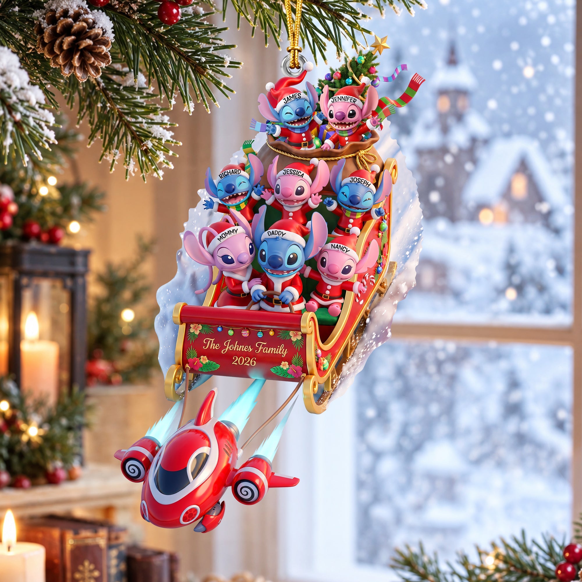 Mischievous Ride Family Ornament - Personalized Gifts For Family 02qhqn110926 Ornament PopCulturePrints