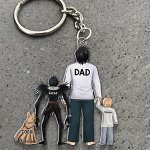 Load image into Gallery viewer, “A Father&#39;s Love is Forever” - Custom Dad Keychain - Personalized Gift for Dad, Grandpa &amp; More Keychains PopCulturePrints
