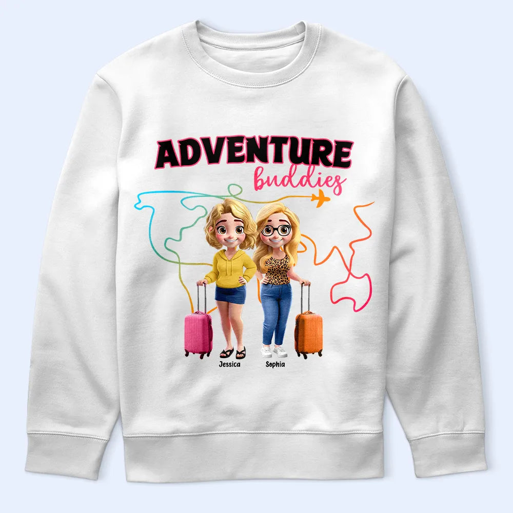 Adventure Buddies 3D Effect - Personalized T-Shirt for Friends T-shirt PopCulturePrints