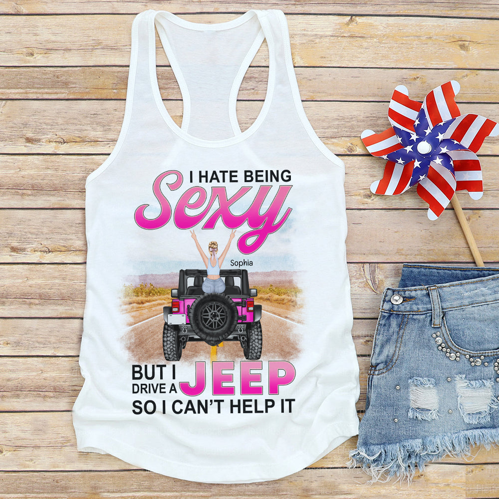 Personalized Sexy Jeep Driver Women's Tank Top