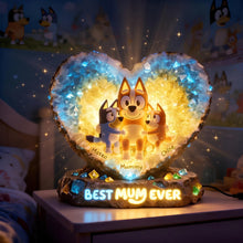 Load image into Gallery viewer, “Best Mum Ever” - Glowing Hug Motherhood Light Box - Personalized Gift for Mom, Grandma and Loved Ones Light Box PopCulturePrints

