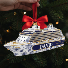 Load image into Gallery viewer, Sail Away with Personalized Charm - Road Trip Cruising Ornament - Custom Gifts for Cruising Lovers Ornament PopCulturePrints
