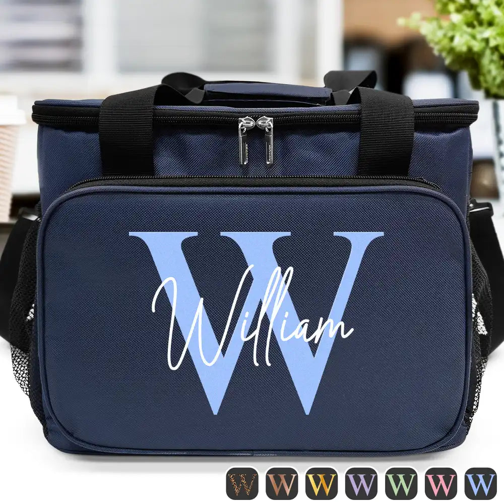 Personalized Monogram Initial Lunch Bag - Customized Cooling Tote for Everyone Lunch Bag, Cooling Tote PopCulturePrints