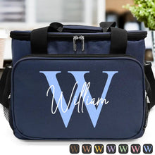 Load image into Gallery viewer, Personalized Monogram Initial Lunch Bag - Customized Cooling Tote for Everyone Lunch Bag, Cooling Tote PopCulturePrints
