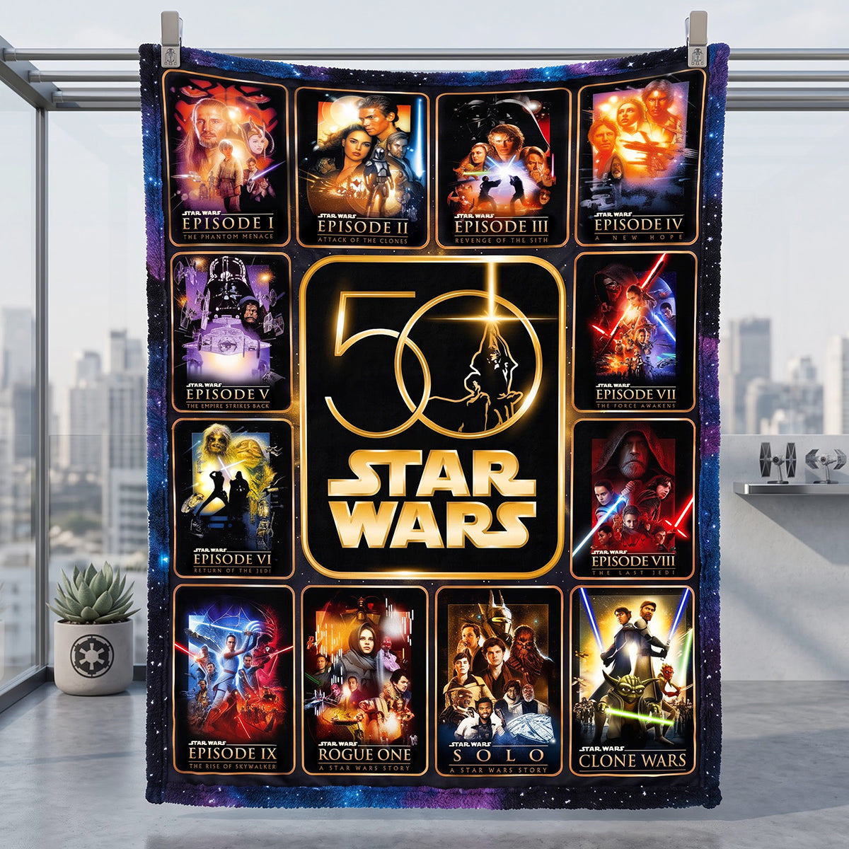 Celebrate the Force: Legendary Blanket - Personalized Anniversary Gifts for Star Wars Fans Blanket PopCulturePrints