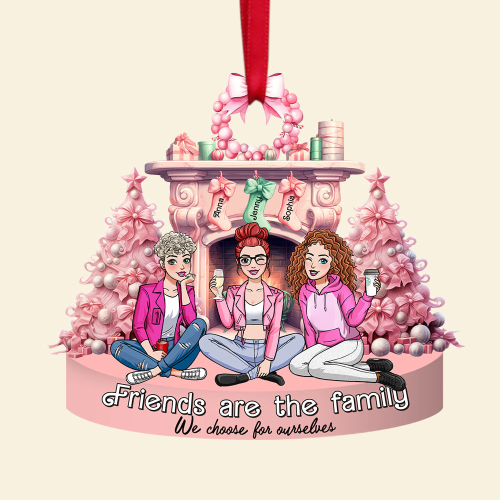 Custom Best Friends Ornament - Friends Are the Family We Choose Ornament PopCulturePrints