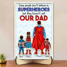 Load image into Gallery viewer, Custom Superhero Dad Wood Sign Wood Sign PopCulturePrints
