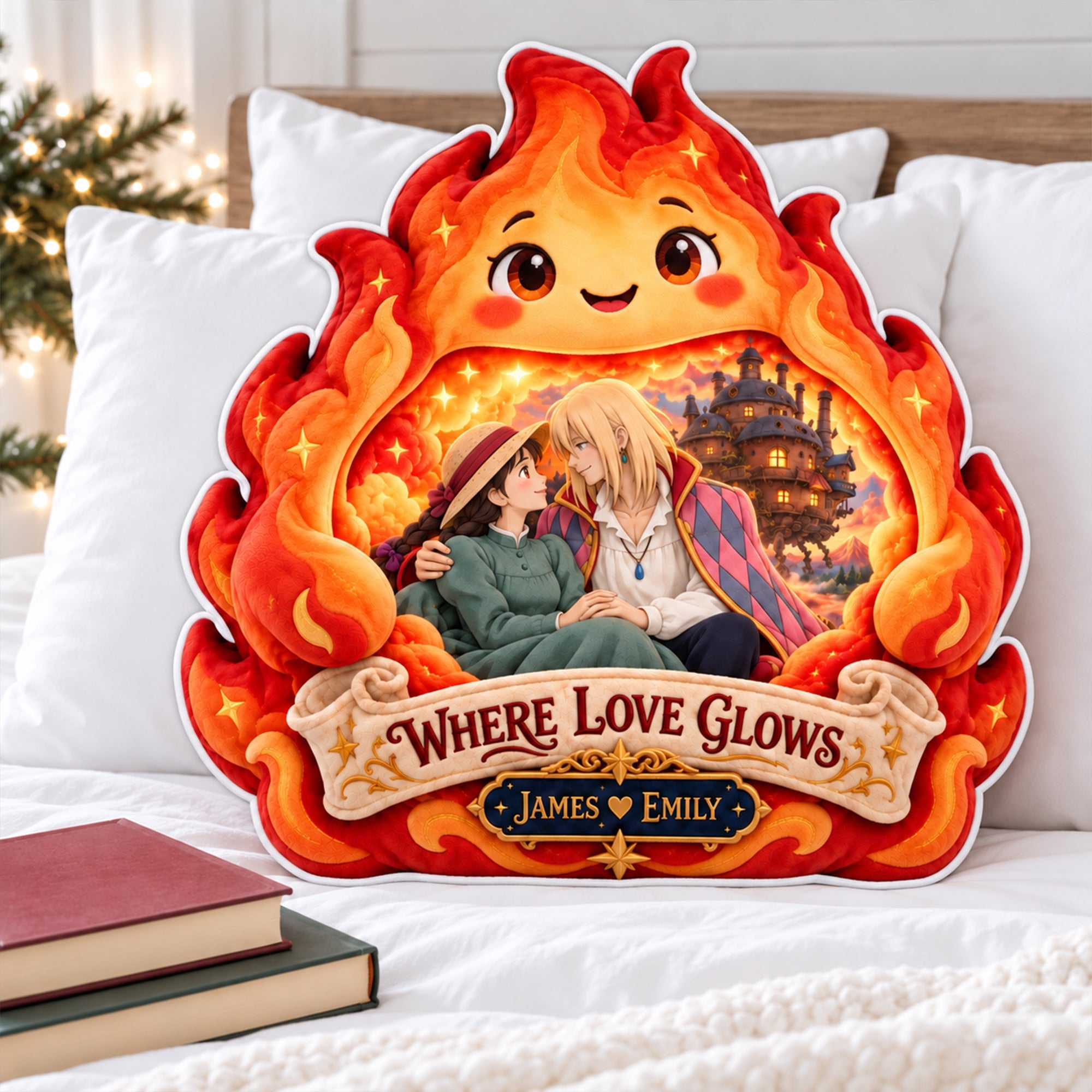 Where Love Glows - Magical Love Story Pillow - Personalized Gift for Couples