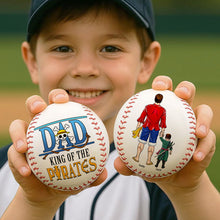 Load image into Gallery viewer, “Dad, King of the Pirates!” - Personalized Baseball Gift for Dads Baseball PopCulturePrints
