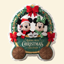 Load image into Gallery viewer, "Riding into Christmas Together" - Unique Personalized Pillow for Couples Pillow PopCulturePrints
