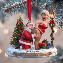 Load image into Gallery viewer, “All I Want for Christmas Is Your Two Butt Cheeks” - Naughty Old Couple Christmas Ornament - Personalized Gifts for Couples Ornament PopCulturePrints
