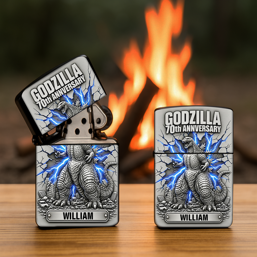 Celebrate with Godzilla: Personalized Giant Monster Lighter - Perfect Gift for Movie Fans Lighter PopCulturePrints