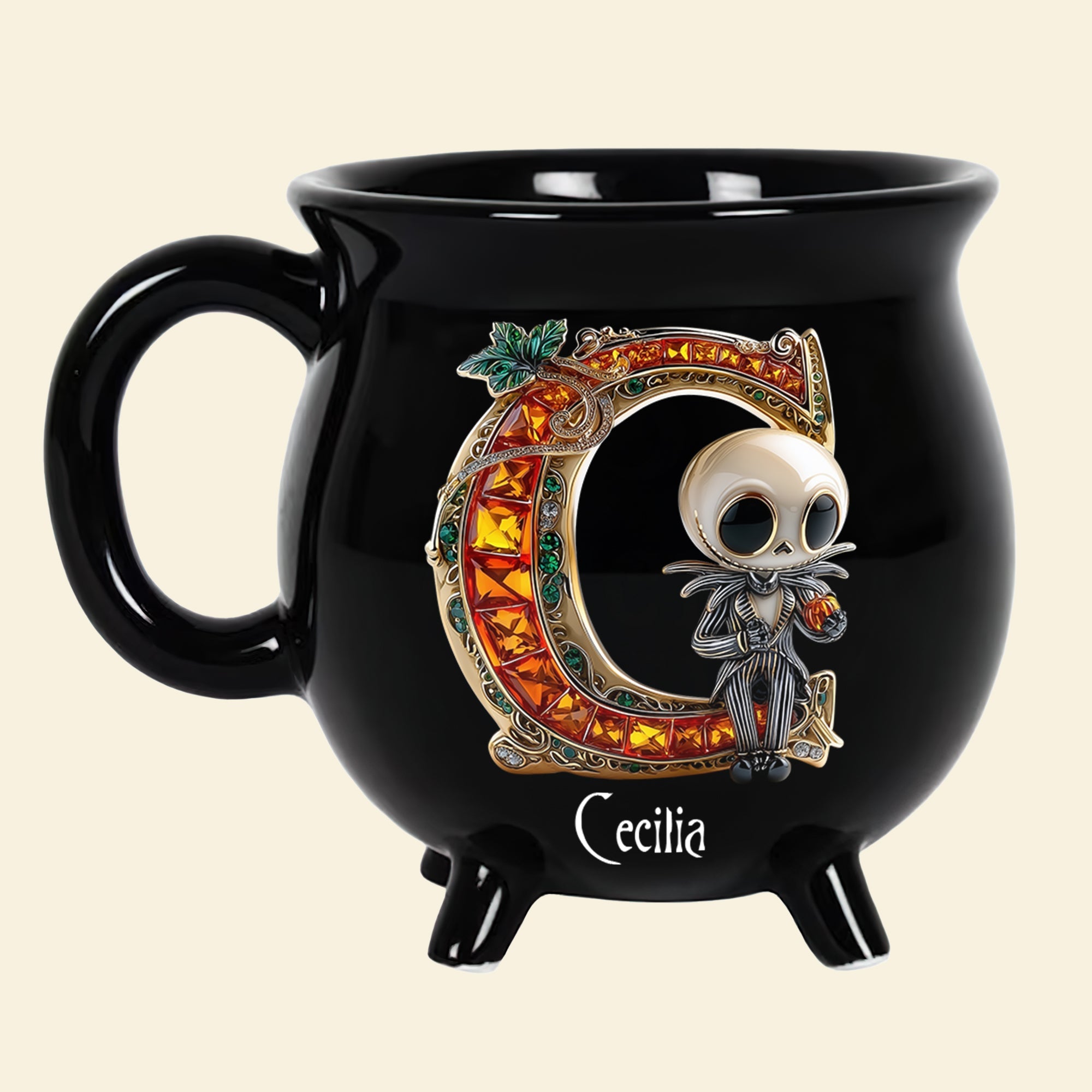 Spooky Alphabet Cauldron Mug - Personalized Halloween Gift for Your Loved Ones Cauldron Mug PopCulturePrints