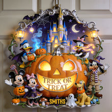 Load image into Gallery viewer, “Trick Or Treat” – Personalized Halloween Decor Acrylic Sign - A Perfect Gift for Halloween Lovers
