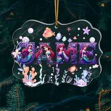 Load image into Gallery viewer, Personalized Mermaid Alphabet Ornament for Movie Lovers Ornament PopCulturePrints
